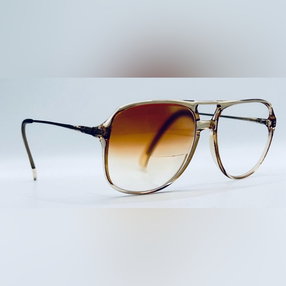 Vintage Lenscrafters FWM-10 Brown Translucent Pilot Sunglasses Frames Only